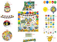 Load image into Gallery viewer, 18 Poke•mon theme birthday  party decoration
