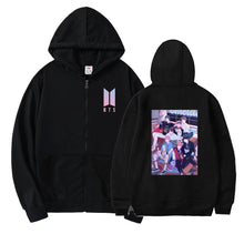 Load image into Gallery viewer, BTS hoodies fashion clothes with zip