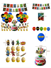 Load image into Gallery viewer, 50 L Ninjago theme birthday  party decorations