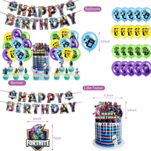 Load image into Gallery viewer, 04 Fort•nite theme birthday  party decoration