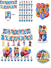 Load image into Gallery viewer, 06 So•nic theme birthday  party decoration