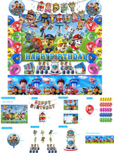 Load image into Gallery viewer, 17 Paw P theme birthday  party decorations