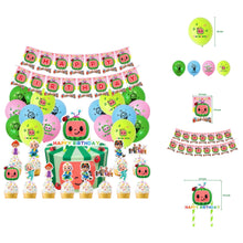 Load image into Gallery viewer, 27 Coco•melon theme birthday  party decoration