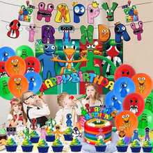 Load image into Gallery viewer, 64 Rainbow F birthday  party decoration
