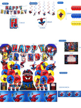 Load image into Gallery viewer, 304 Spider theme birthday  party decorations