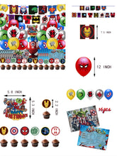 Load image into Gallery viewer, 301 Superhero theme birthday  party decoration