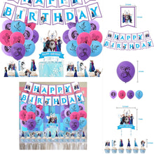 Load image into Gallery viewer, 16 Fro•zen theme birthday  party decorations