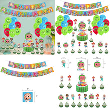 Load image into Gallery viewer, 27 Coco•melon theme birthday  party decoration