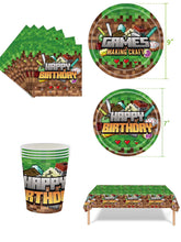 Load image into Gallery viewer, 33 Mine•craft theme birthday  party decoration