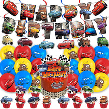 Load image into Gallery viewer, 89 Cars theme birthday party decoration