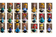 Load image into Gallery viewer, 74 Cartoon characters princess figures kid toys cake decoration
