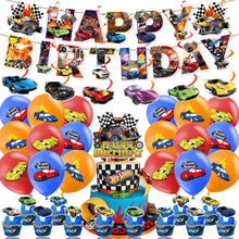 Load image into Gallery viewer, 68 Hot Wheels theme birthday  party decoration