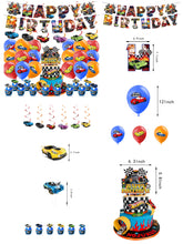 Load image into Gallery viewer, 68 Hot Wheels theme birthday  party decoration