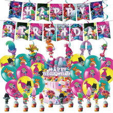 Load image into Gallery viewer, 70 Trolls theme birthday  party decoration