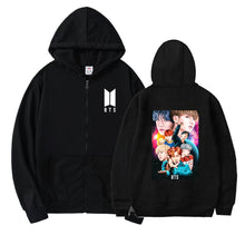 Load image into Gallery viewer, BTS hoodies fashion clothes with zip