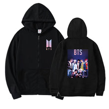 Load image into Gallery viewer, BTS hoodies fashion clothes with zip