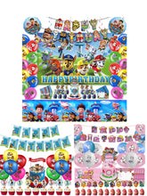 Load image into Gallery viewer, 17 Paw P theme birthday  party decorations