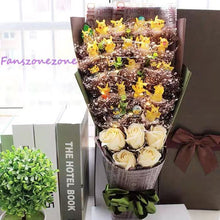 Load image into Gallery viewer, 18 Poke•Mon anime figures set doll bouquet gift box light birthday valentine's