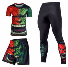 Load image into Gallery viewer, 306 Fashion sport clothes tight training clothes 3D printing hulk gym gears