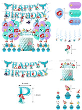 Load image into Gallery viewer, 73 Mermaid theme birthday  party decoration
