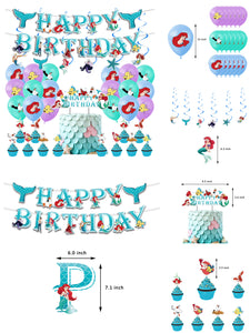 73 Mermaid theme birthday  party decoration