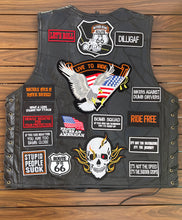 Load image into Gallery viewer, Motorcycle vest leather motorbike clothes
