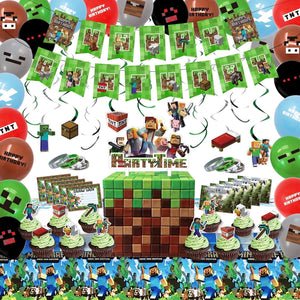 33 Mine•craft theme birthday  party decoration