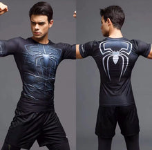 Load image into Gallery viewer, 304 Fashion sport clothes tight training clothes 3D printing superhero red spider gym gears
