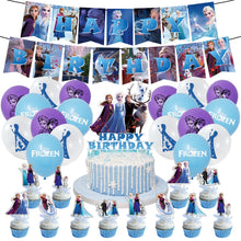 Load image into Gallery viewer, 16 Fro•zen theme birthday  party decorations
