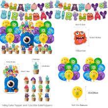 Load image into Gallery viewer, 72 Monsters•University theme birthday  party decoration
