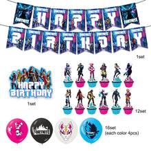 Load image into Gallery viewer, 04 Fort•nite theme birthday  party decoration
