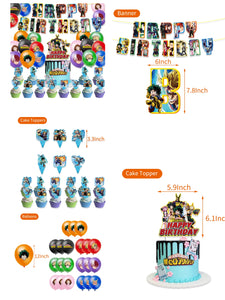 201 Anime My•H theme birthday  party decoration