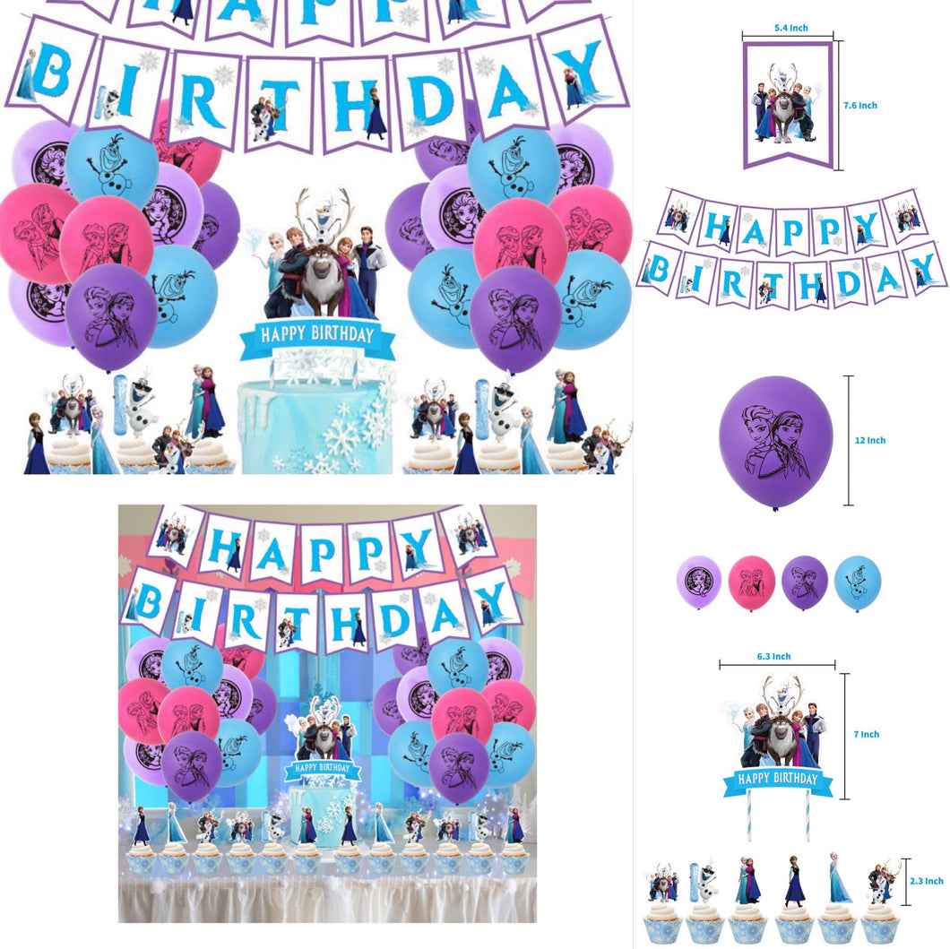 16 Fro•zen theme birthday  party decorations