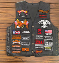 Load image into Gallery viewer, Motorcycle vest leather motorbike clothes
