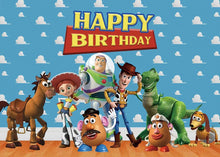 Load image into Gallery viewer, 93 Toy S Birthday party decoration background wall backdrops 3D printing tapestry post accessory
