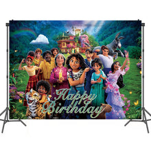 Load image into Gallery viewer, 60 En•canto Birthday party decoration background wall backdrops 3D printing tapestry post accessory
