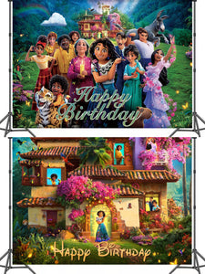 60 En•canto Birthday party decoration background wall backdrops 3D printing tapestry post accessory