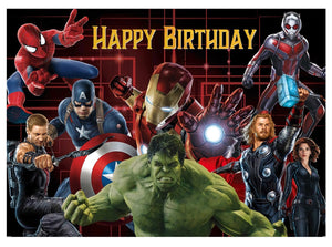 301 SuperHero Birthday party decoration background wall backdrops 3D printing tapestry post accessory