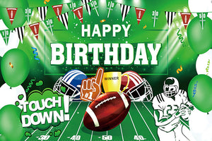 02 Football Birthday party decoration background wall backdrops 3D printing tapestry post accessory