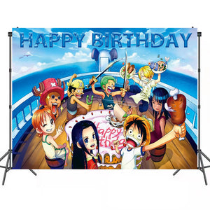 203 Anime One P Birthday party decoration background wall backdrops 3D printing tapestry post accessory