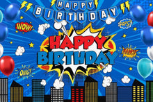 Load image into Gallery viewer, 301 SuperHero Birthday party decoration background wall backdrops 3D printing tapestry post accessory
