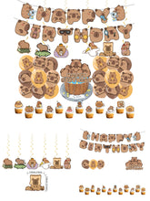 Load image into Gallery viewer, 112 Capybara theme birthday  party decoration
