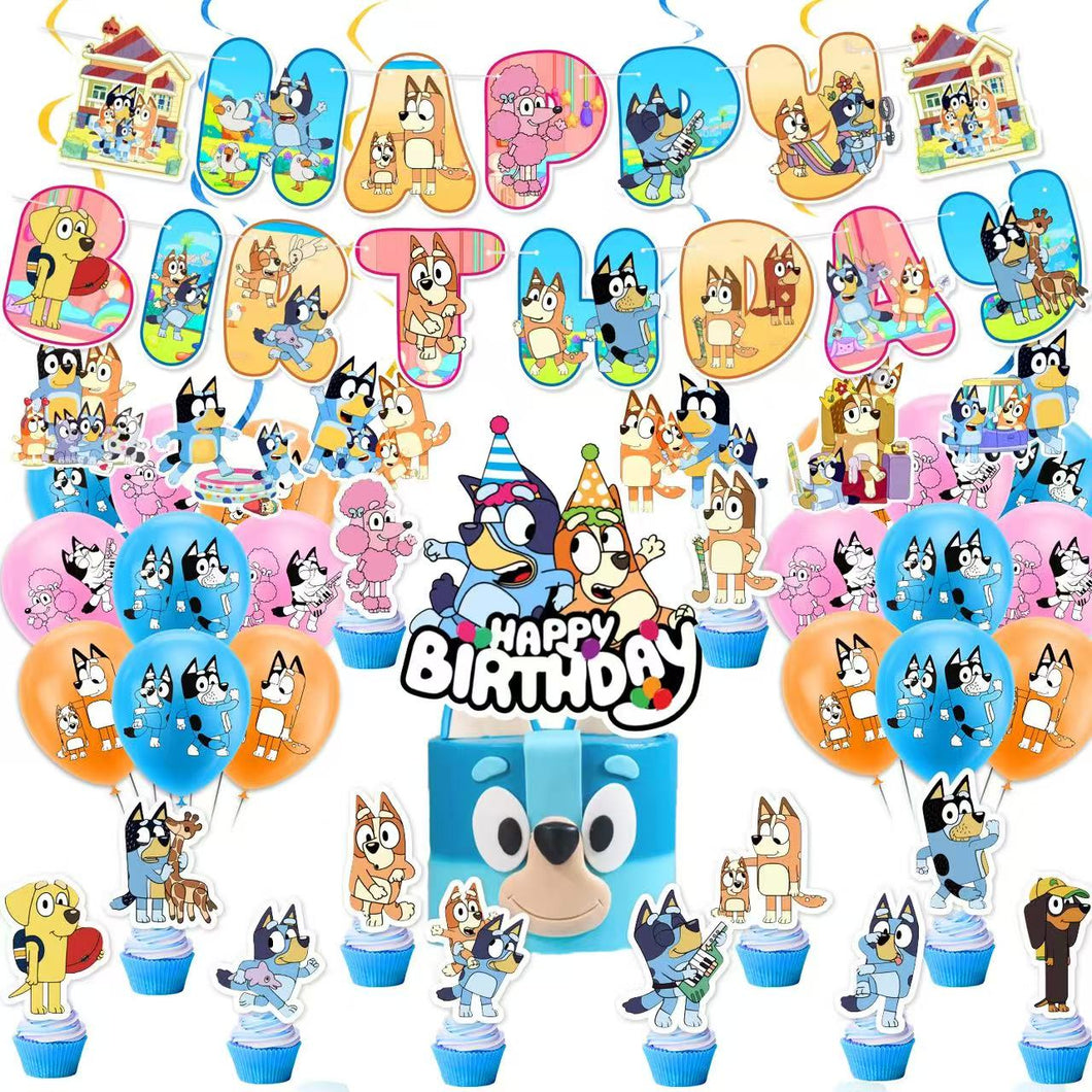 66 Blu•ye theme birthday  party decoration