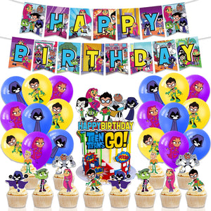 87 Teen Titans theme birthday party decoration
