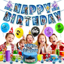 Load image into Gallery viewer, 04 Fort•nite theme birthday  party decoration
