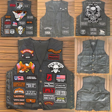 Load image into Gallery viewer, Motorcycle vest leather motorbike clothes
