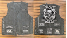 Load image into Gallery viewer, Motorcycle vest leather motorbike clothes
