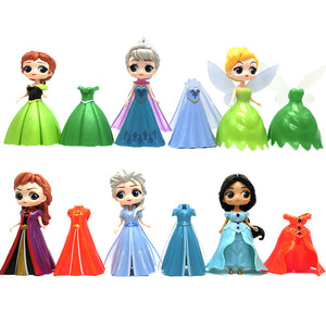 74 Princess mini figures cake decorations kid toys