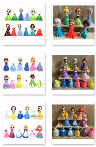 74 Princess mini figures cake decorations kid toys