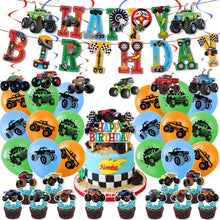 Load image into Gallery viewer, 92 Monster Trucks theme birthday  party decoration
